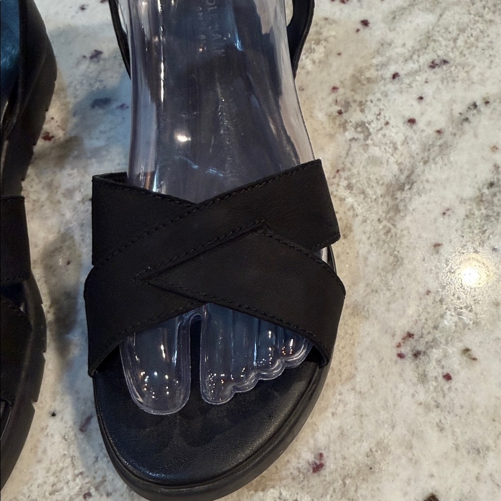 Cole Haan Black Leather Women's Sandals - Picture 3 of 7